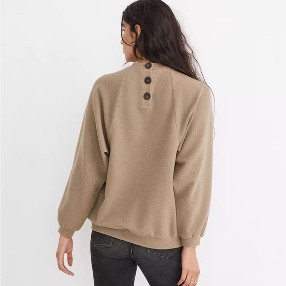 Madewell button back mock neck top - Picture 2 of 9